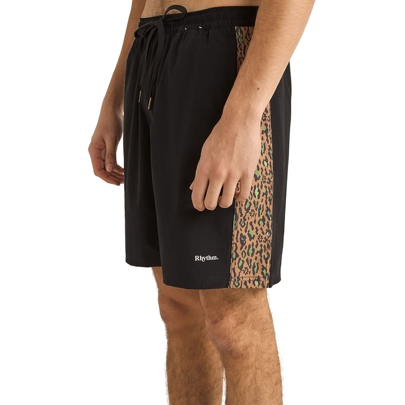 Rhythm Leo Panel Beach Shorts - Black