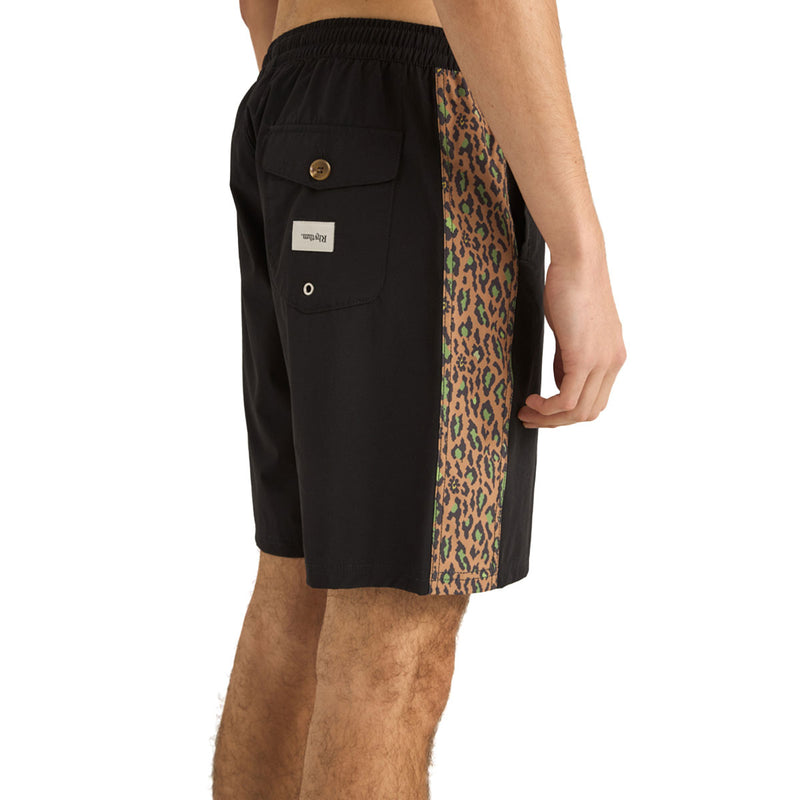 Rhythm Leo Panel Beach Shorts - Black