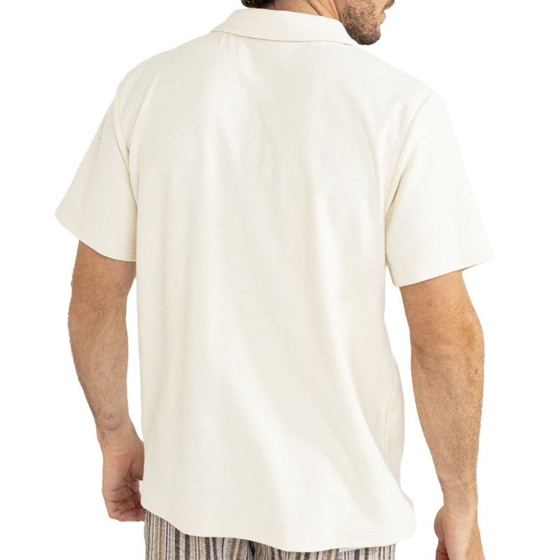 Rhythm Vintage Terry Polo Shirt - Natural 2025