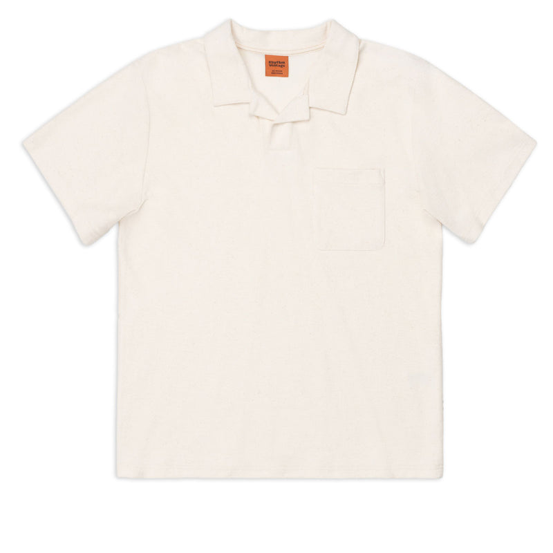 Rhythm Vintage Terry Polo Shirt - Natural 2025