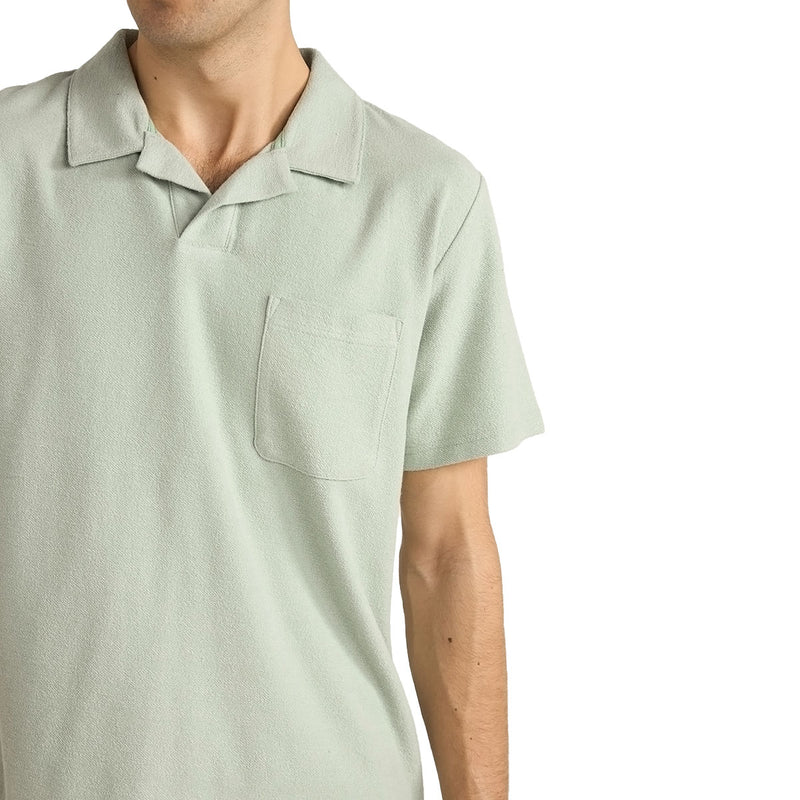 Rhythm Vintage Terry Polo Shirt - Seafoam