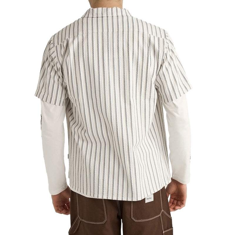 Rhythm Seersucker Stripe Shirt - White