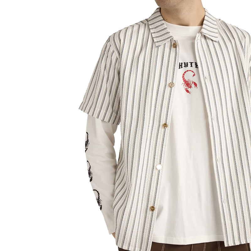 Rhythm Seersucker Stripe Shirt - White