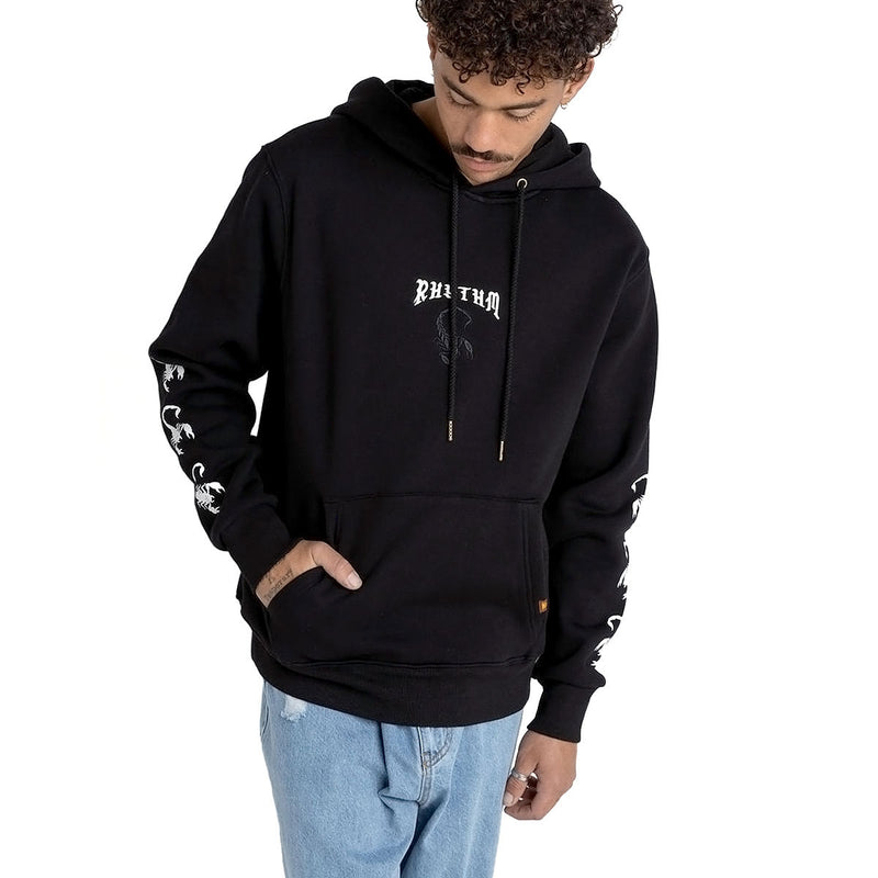 Rhythm Scorpion Heavyweight Fleece Hoodie - Black