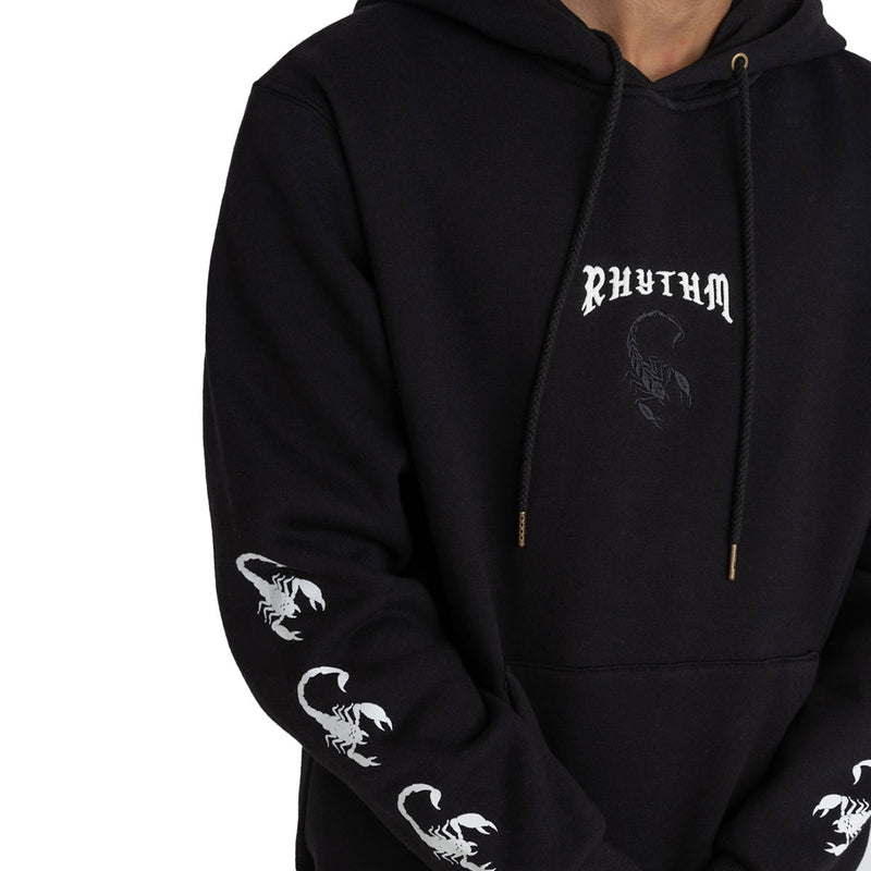 Rhythm Scorpion Heavyweight Fleece Hoodie - Black