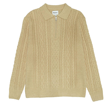 Rhythm Mohair Quarter Zip Fisherman Knit Sweater - Incense