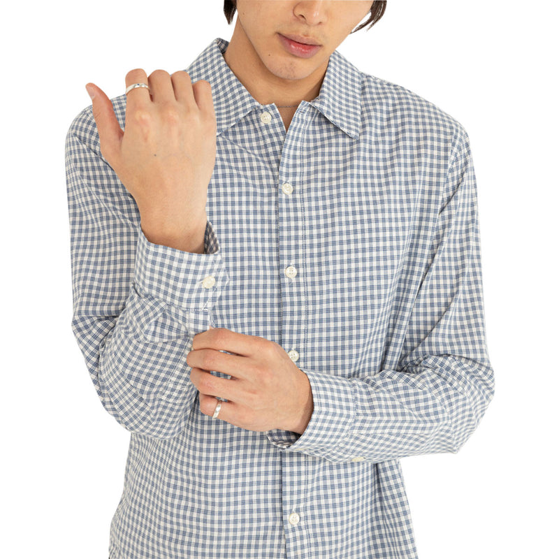 Rhythm Azul Check Long Sleeve Shirt - Blue