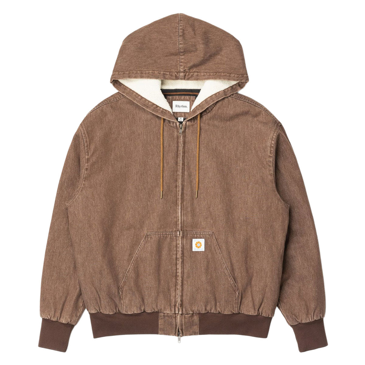Rhythm Insulated Denim Work Jacket - Washed Brown image 4