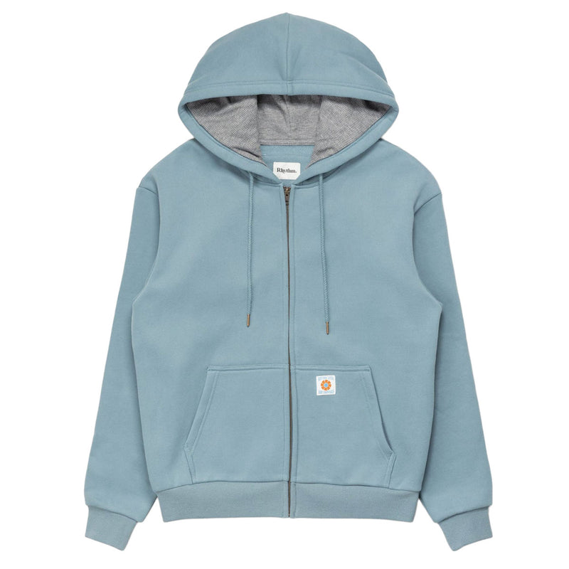 Rhythm Thermal Fleece Zip Up Hoodie - Slate