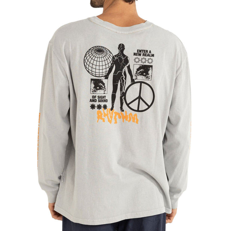 Rhythm New Realm Vintage Long Sleeve T-Shirt - Stone