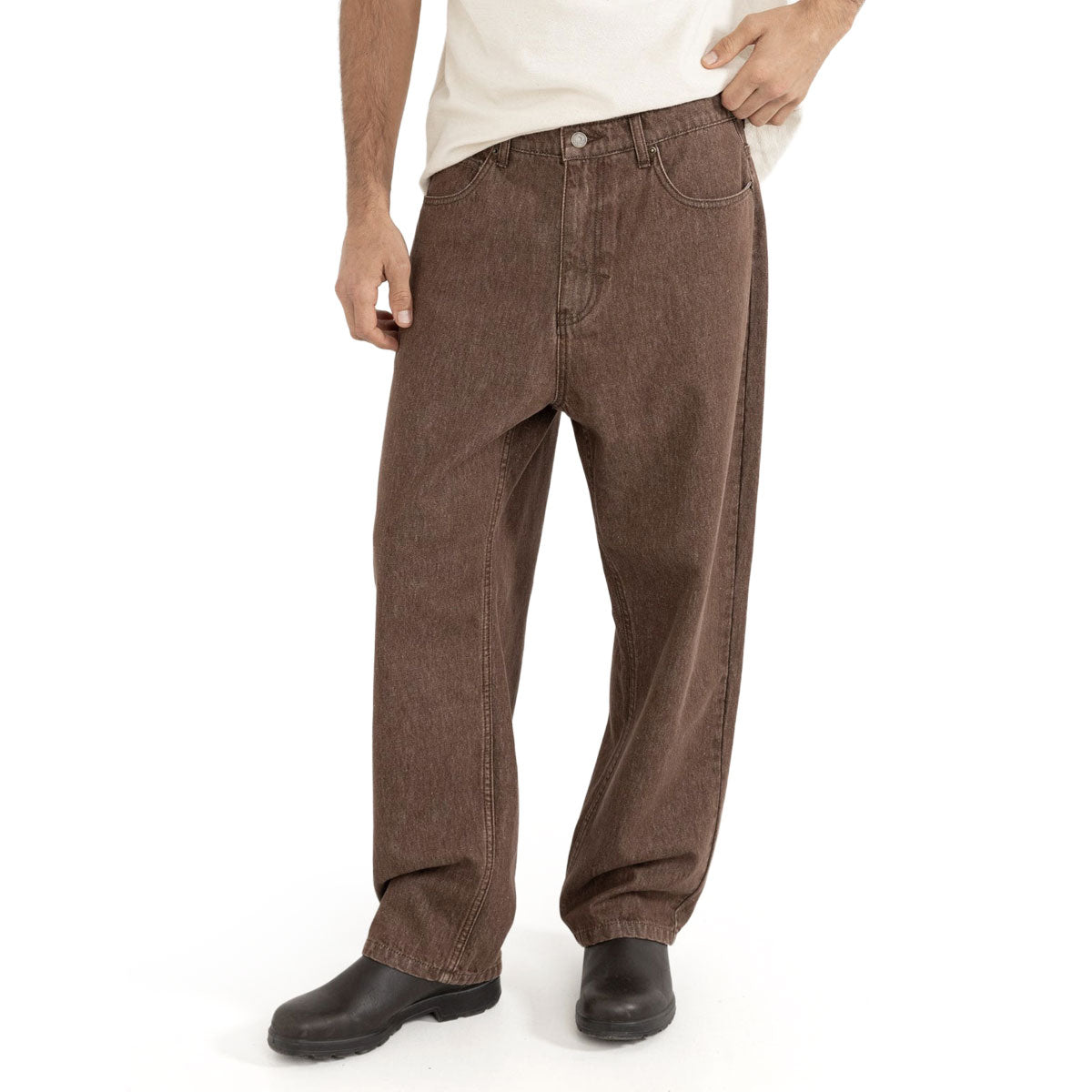 Rhythm Essential Jeans - Washed Brown image 1