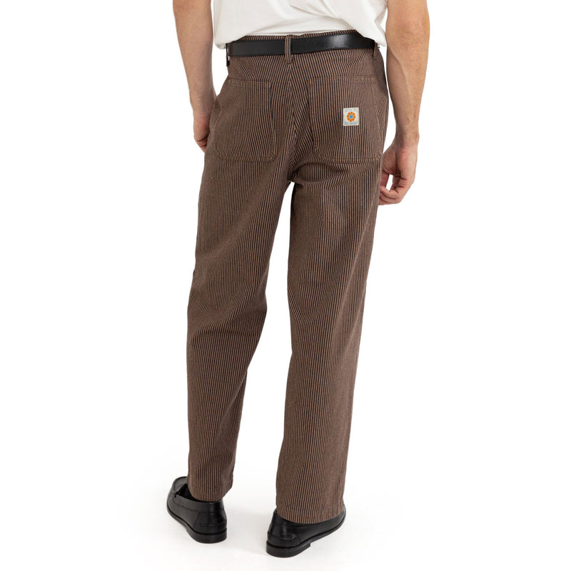 Rhythm Hickory Stripe Work Pants - Cedar
