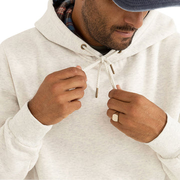 Rhythm Flannel Fleece Hoodie - Ecru