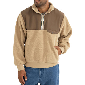 Rhythm Pfeiffer Sherpa Fleece Sweatshirt - Oak