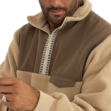 Rhythm Pfeiffer Sherpa Fleece Sweatshirt - Oak