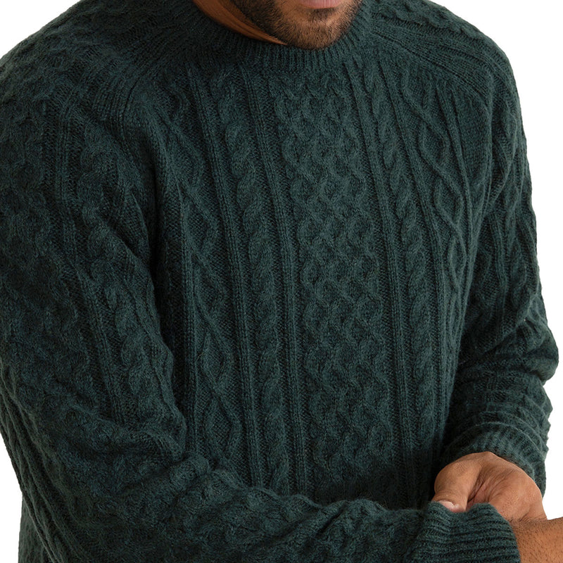 Rhythm Mohair Fishermans Knit Sweater - Pine