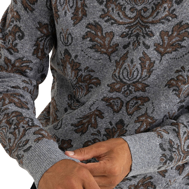 Rhythm Demask Knit Sweater - Heather Grey