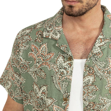 Rhythm Paisley Shirt - Green Tea