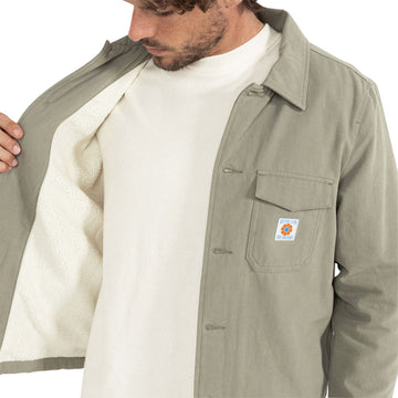 Rhythm Sherpa Lined Work Long Sleeve Shirt - Sage