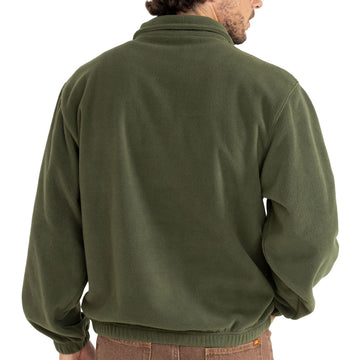 Rhythm Floresta Button Fleece Sweatshirt - Dark Green