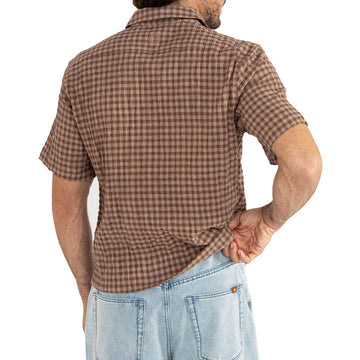 Rhythm Cross Check Crop Shirt - Brown