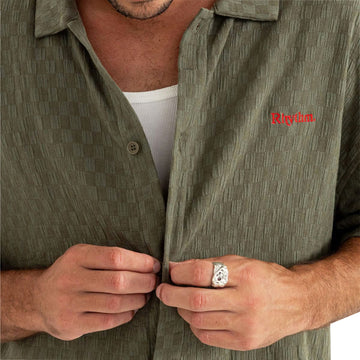 Rhythm Wash Check Relaxed Shirt - Green