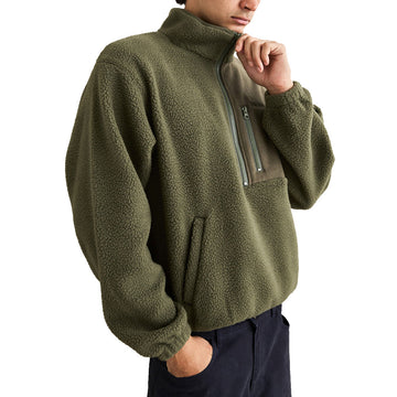 Rhythm Koa Fleece Half Zip Sweatshirt - Forest