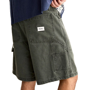 Rhythm Washed Canvas Shorts - Olive