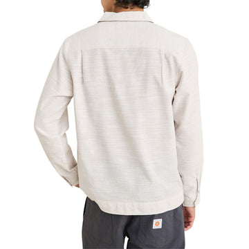 Rhythm Striped Linen Long Sleeve Shirt - Natural