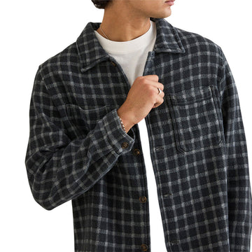 Rhythm Jacquard Check Long Sleeve Shirt - Charcoal