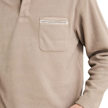Rhythm Ladder Polar Long Sleeve Polo Shirt - Stone