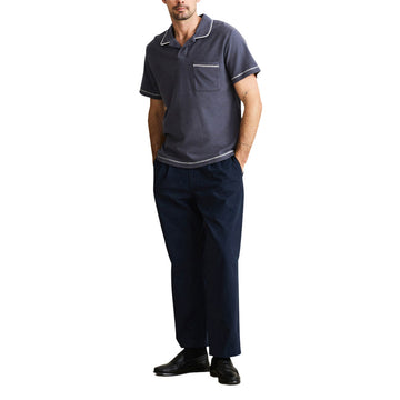 Rhythm Ladder Vintage Terry Polo Shirt - Vintage Navy