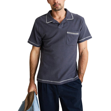 Rhythm Ladder Vintage Terry Polo Shirt - Vintage Navy