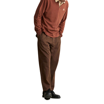 Rhythm Heritage Bloom Long Sleeve Rugby Shirt - Bark
