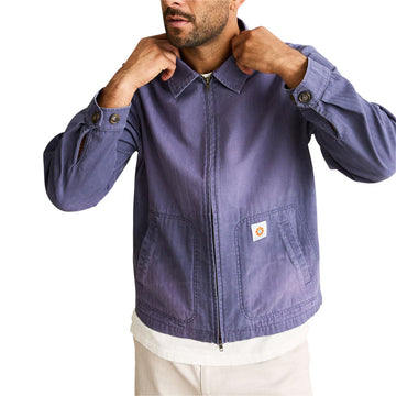 Rhythm Herringbone Sun Wash Jacket - Vintage Blue