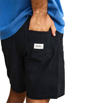 Rhythm Haight Herringbone Shorts - Vintage Black
