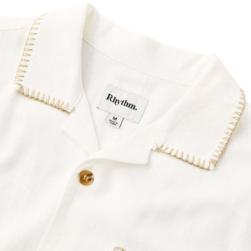 Rhythm Linen Whip Stitch Shirt - Vintage White