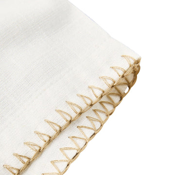 Rhythm Linen Whip Stitch Shirt - Vintage White