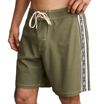 Rhythm Panel Stripe Boardshorts - Olive