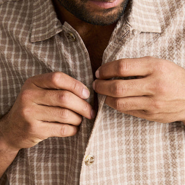Rhythm Frequency Check Shirt - Caramel