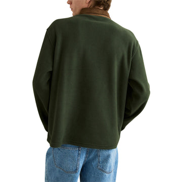 Rhythm Awake Polar Fleece Polo Sweatshirt - Forest