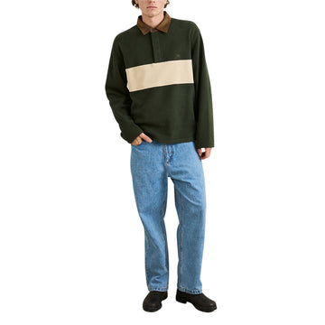 Rhythm Awake Polar Fleece Polo Sweatshirt - Forest