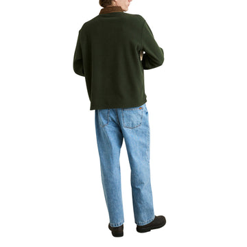 Rhythm Awake Polar Fleece Polo Sweatshirt - Forest