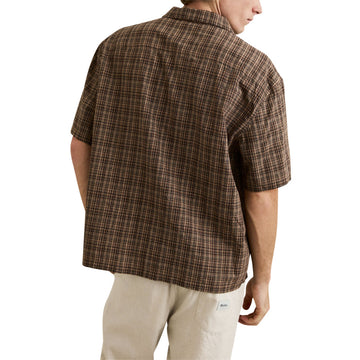 Rhythm Relaxed Brady Check Shirt - Coffee