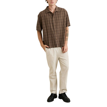 Rhythm Relaxed Brady Check Shirt - Coffee