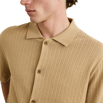 Rhythm Textured Knit Shirt - Sand