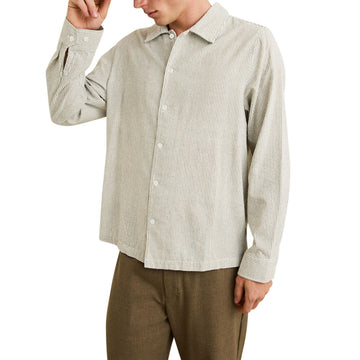 Rhythm Bank Stripe Long Sleeve Shirt - Olive