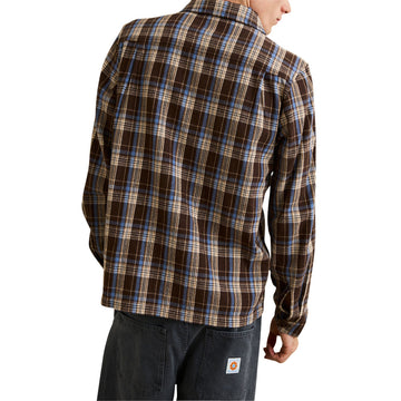 Rhythm Alex Check Long Sleeve Shirt - Chestnut