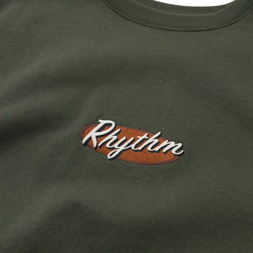 Rhythm Hallmark Heavy Vintage Embroidered T-Shirt - Silver Pine