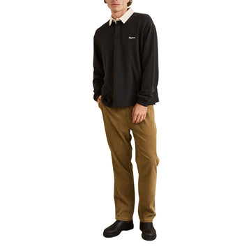 Rhythm Koa Vintage Long Sleeve Rugby Shirt - Black